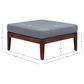 Linon Home Decor Summerlyn Patio Ottoman with Walnut Frame in Grey, , large