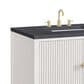 James Martin Vanities Myrrin 36" Vanity in Bright White with 3 cm Charcoal Soapstone Quartz Top, , large