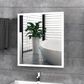 Lexora Home Aurorium 24" x 28" LED Vanity Mirror in White, , large