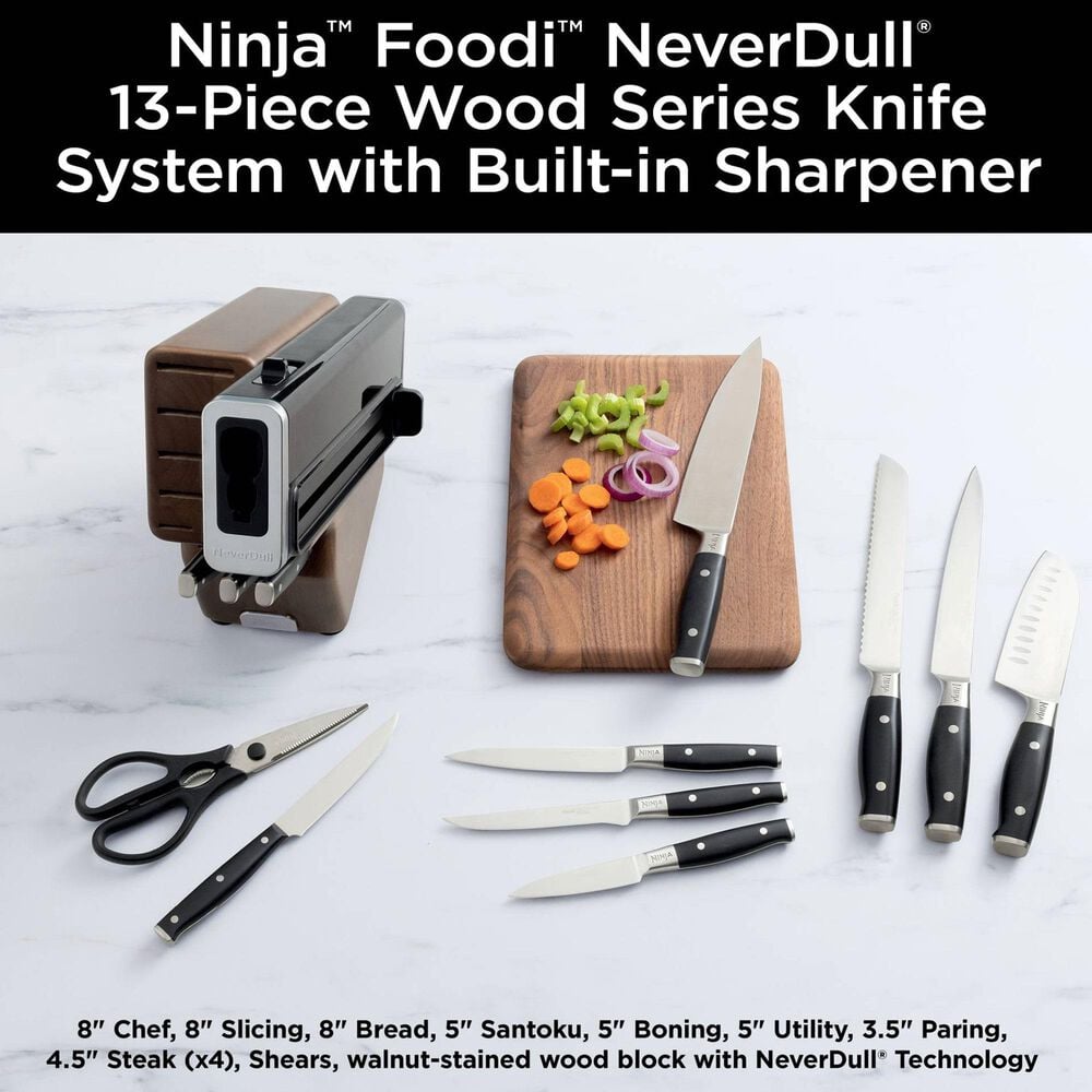 Ninja 13-Piece Knife Block Set in Walnut and Black, , large
