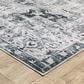 Oriental Weavers Charleston Abstract 5" x 7" Charcoal Area Rug, , large