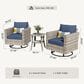 HOMLUX 3-Piece Outdoor Conversation Set in Denim Blue, , large