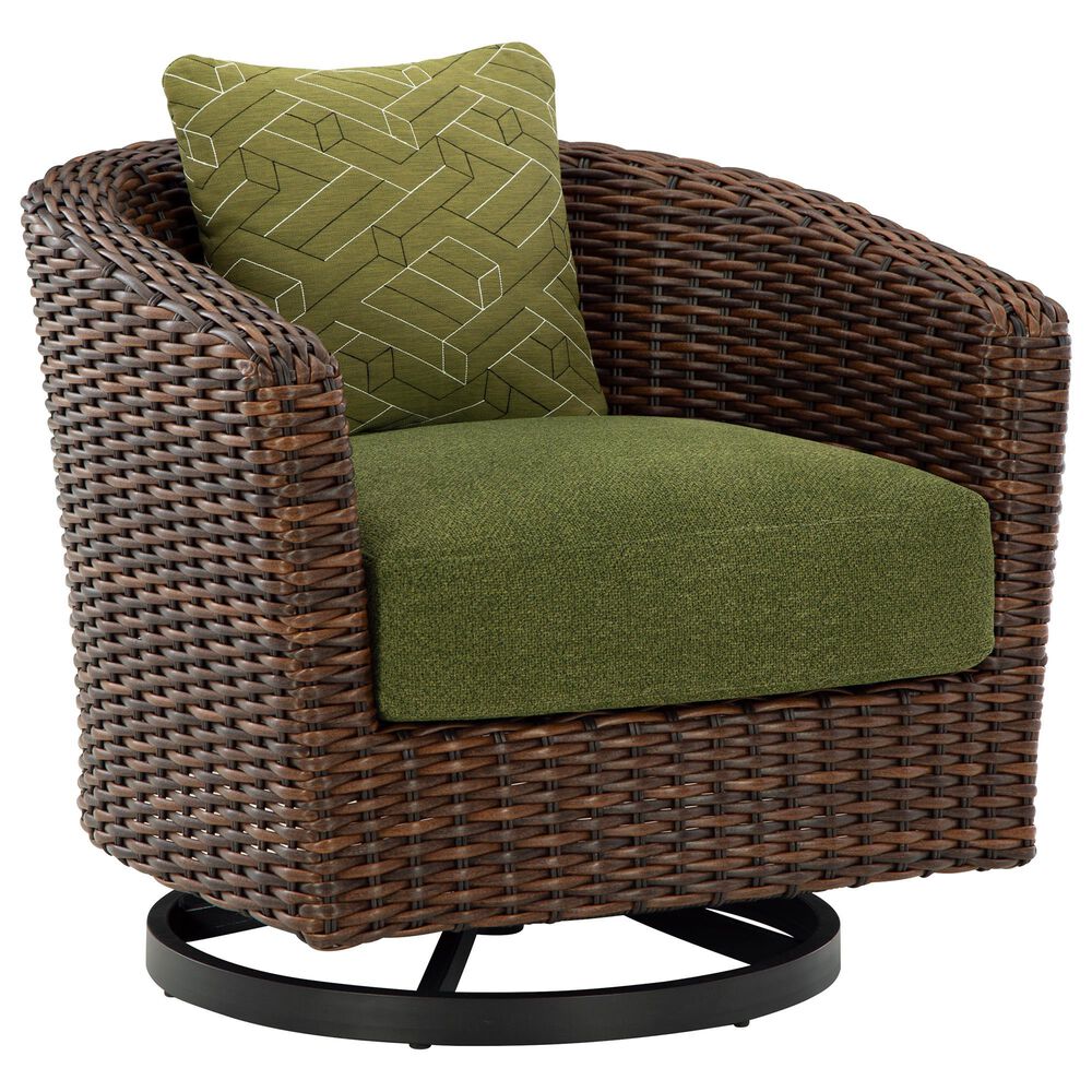Ashley Horizon Hall Swivel Lounge Chair in Green, , large