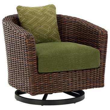 Ashley Horizon Hall Swivel Lounge Chair in Green, , large