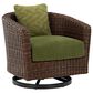Ashley Horizon Hall Swivel Lounge Chair in Green, , large