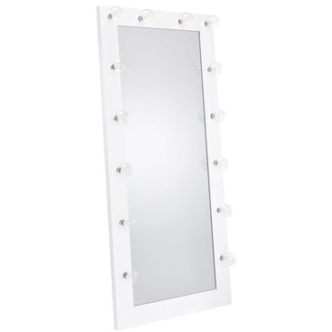 Coaster Zayan Floor Mirror in White Gloss, , large