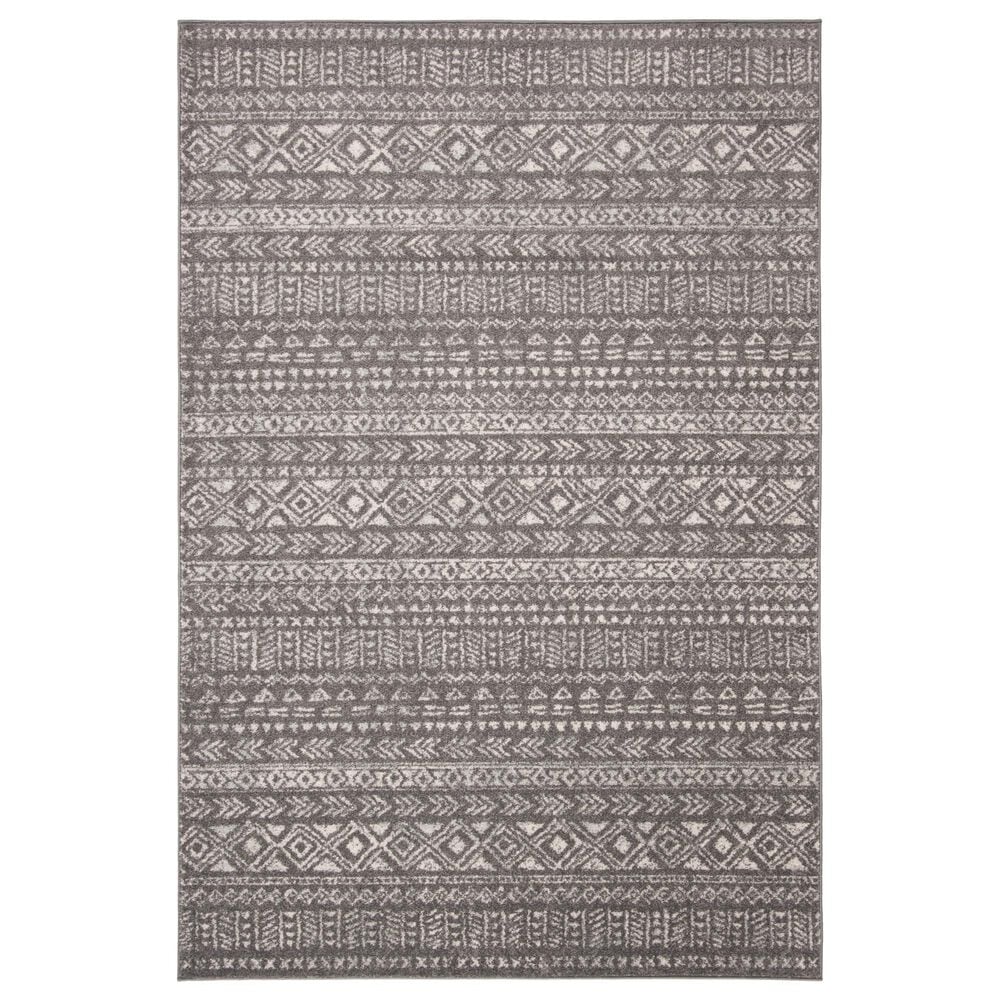 Safavieh Tulum TUL263F 5"3" x 7"6" Dark Grey and Ivory Area Rug, , large