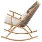 Hearth and Haven Outdoor Rocking Chair with Woven Backrest and Cushions in Light Gray, , large