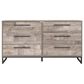 Ashley Neilsville 6-Drawer Dresser in Whitewash and Dark Pewter, , large