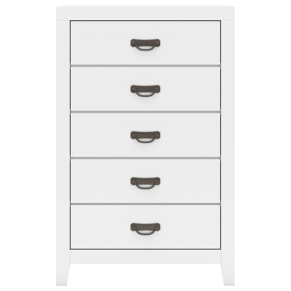 Ashley Binterglen 5-Piece Queen Panel Bedroom Set in White, , large