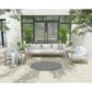Nourison Courtyard Ivory and Blue 4" Round Indoor/Outdoor Area Rug, , large