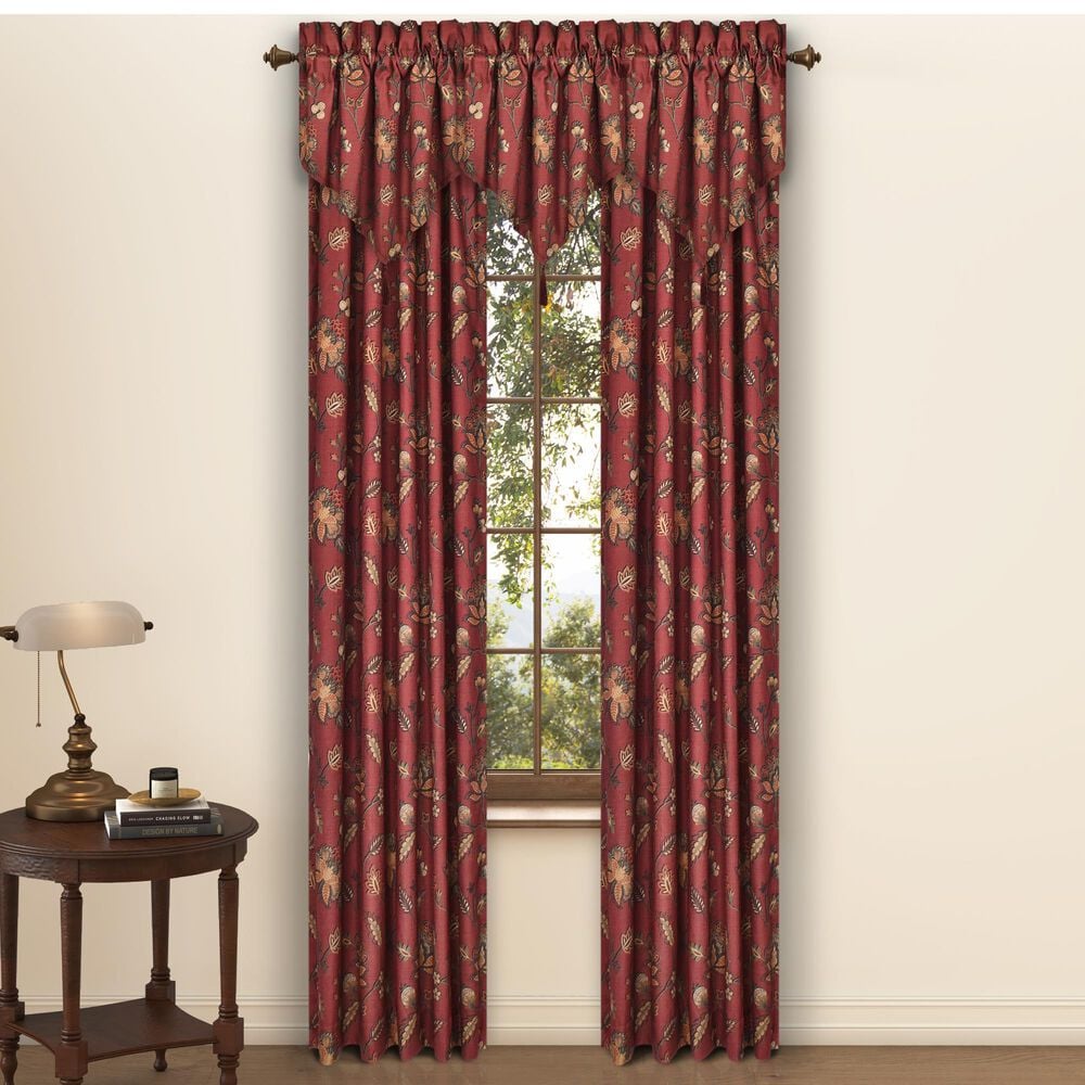J. Queen New York Bari 100&quot; x 84&quot; Window Panel Pair in Light Green, Gold and Red, , large