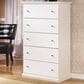 Ashley Bostwick Shoals 5-Drawer Chest in White, , large