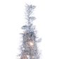 The Gerson Company 6" Pop-Up LED Silver Tinsel Tree with Holly Leaves in Silver, , large