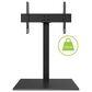 Kanto Adjustable Height and Swiveling Tabletop TV Stand for 40" - 90" TVs in Black, , large