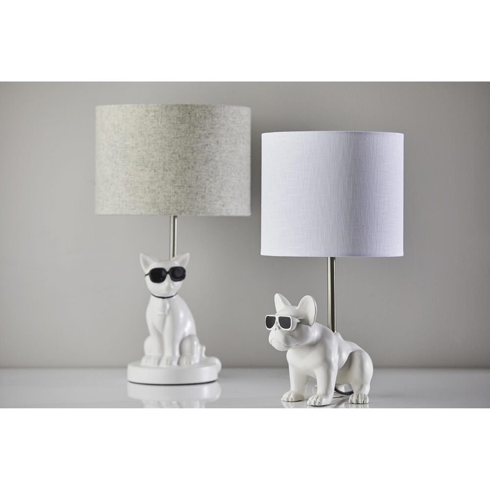Adesso Sunny Dog Table Lamp in White, , large