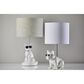Adesso Sunny Dog Table Lamp in White, , large