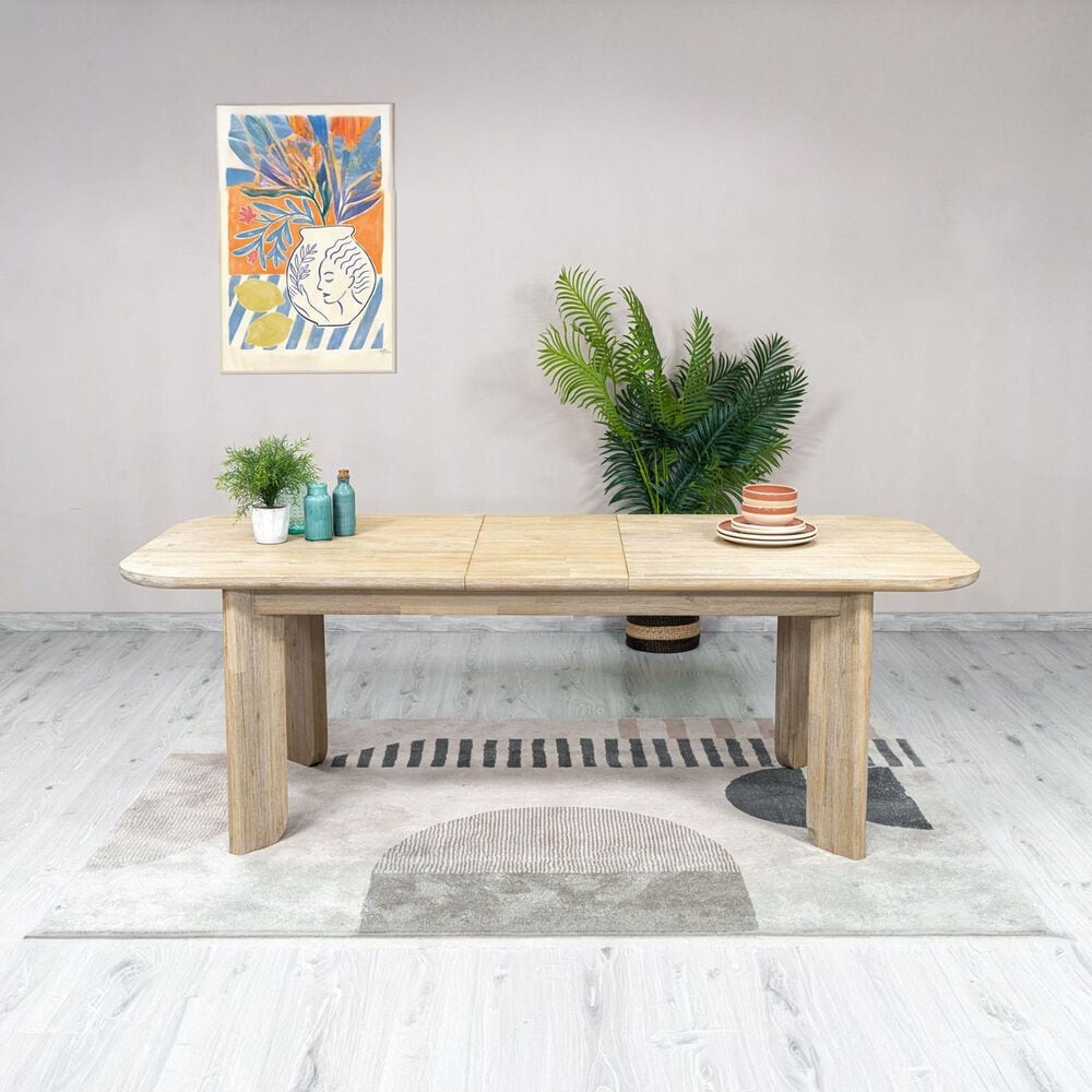LH Imports Haru Extension Dining Table in Sand Wash  - Table Only, , large