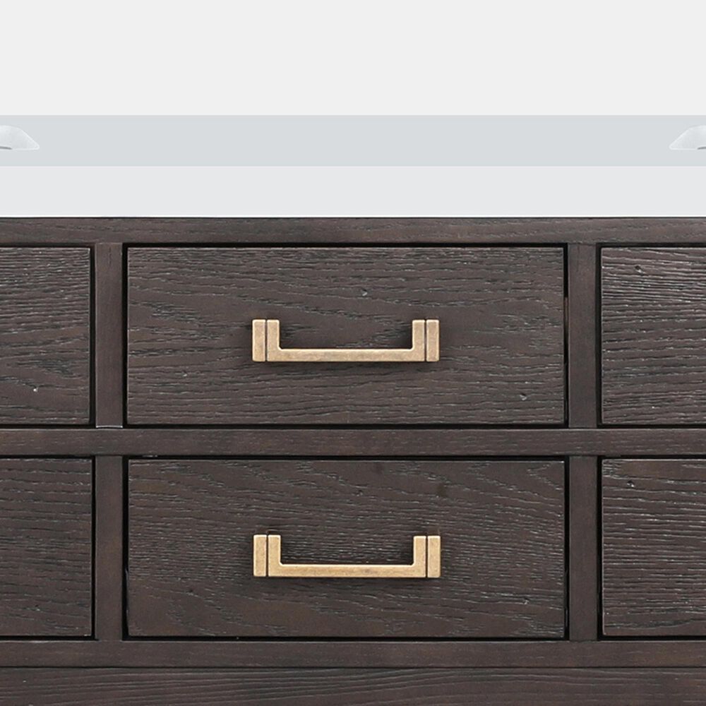 Lexora Home Norwalk 60&quot; Double Bathroom Vanity in Brown Oak with White Cultured Marble Top  and Rectangle Sink, , large