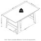 HOMLUX 1-Tier Rectangular Coffee Table in French Oak, , large