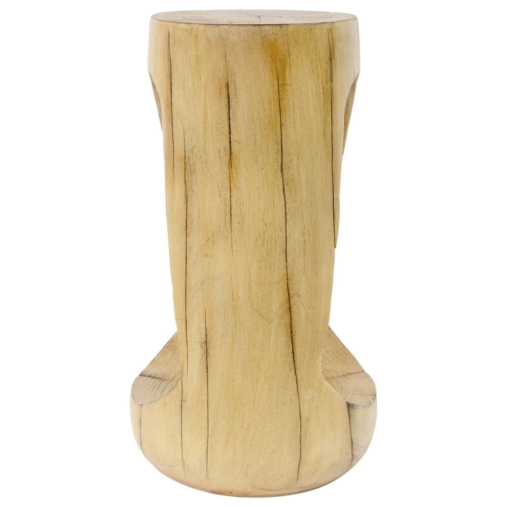 Hearth and Haven Outdoor End Table with Hollow Design in Natural, , large