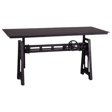 Home Trends & Design Industrial Loft Crank Desk in Black Antique, , large