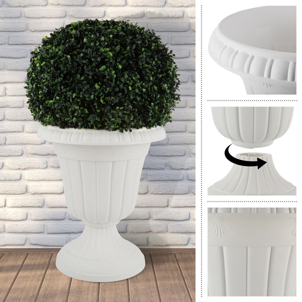 Timberlake Large Front Door Urn in White (Set of 2), , large