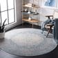 Safavieh Dream 6"7" Round Grey and Aqua Area Rug, , large