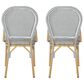 Hearth and Haven Outdoor Armless Bistro Chair in Gray (Set of 2), , large
