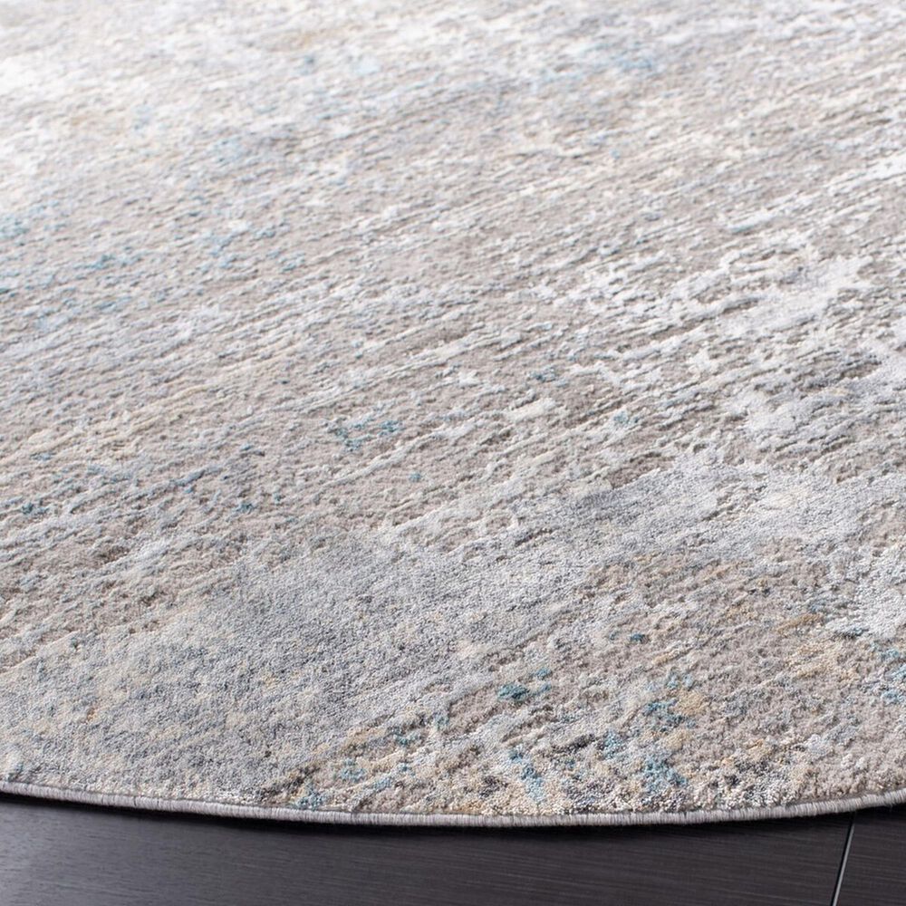 Safavieh Dream DRM415G 6&#39;7&quot; Round Grey and Multicolor Area Rug, , large