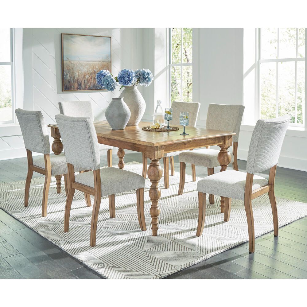 Ashley Rybergston Rectangular Dining Table in Light Brown - Table Only, , large