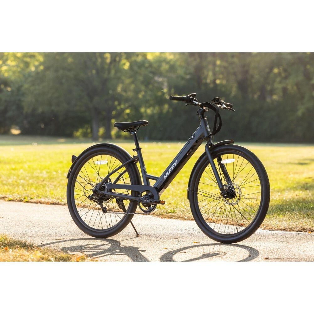 Huffy Vienna 27.5&quot; Step-Through E-Bike with 350W Motor in Charcoal, , large