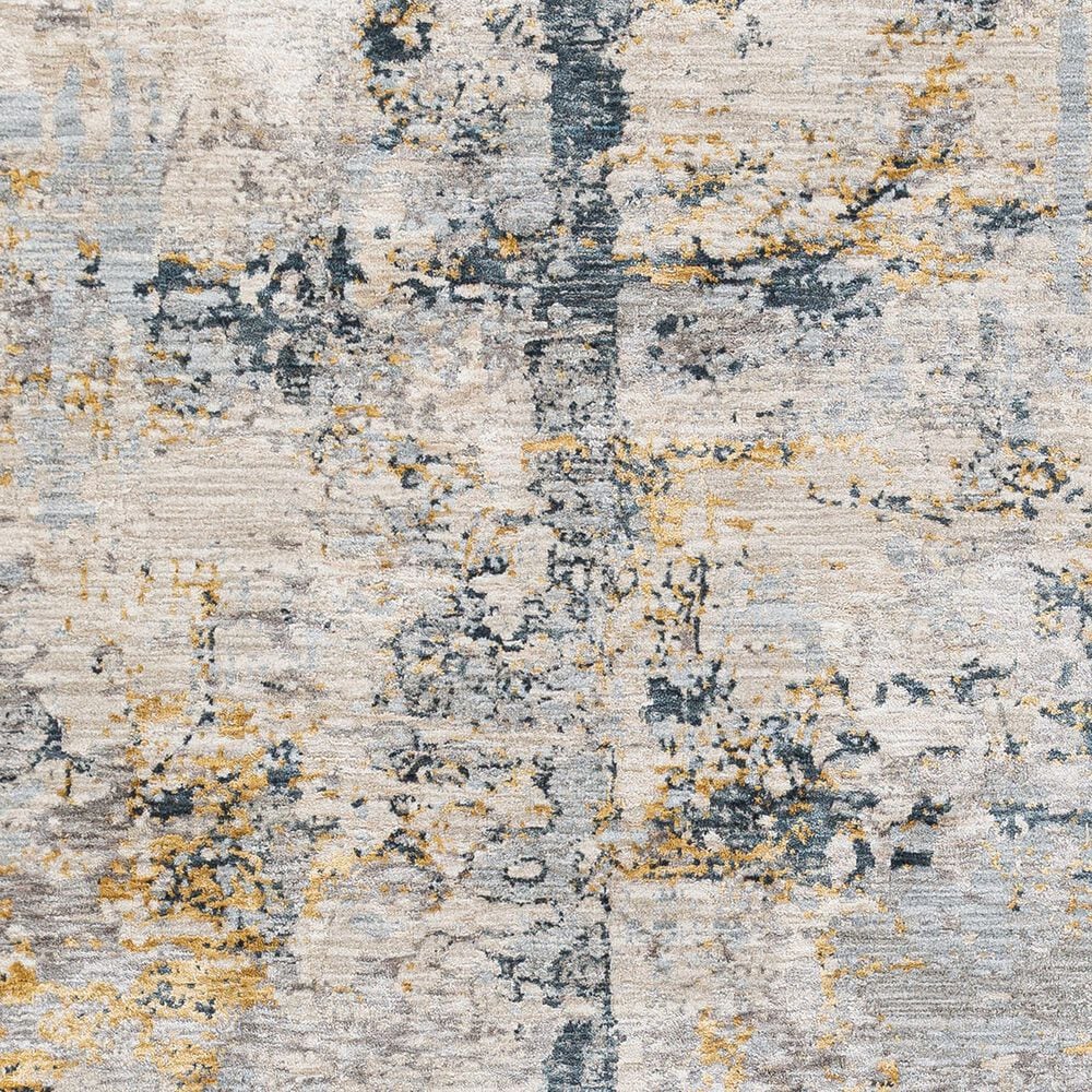 Surya Laila  6&#39;7&quot; Round Light Gray, Navy, Camel, Wheat and Charcoal Area Rug, , large