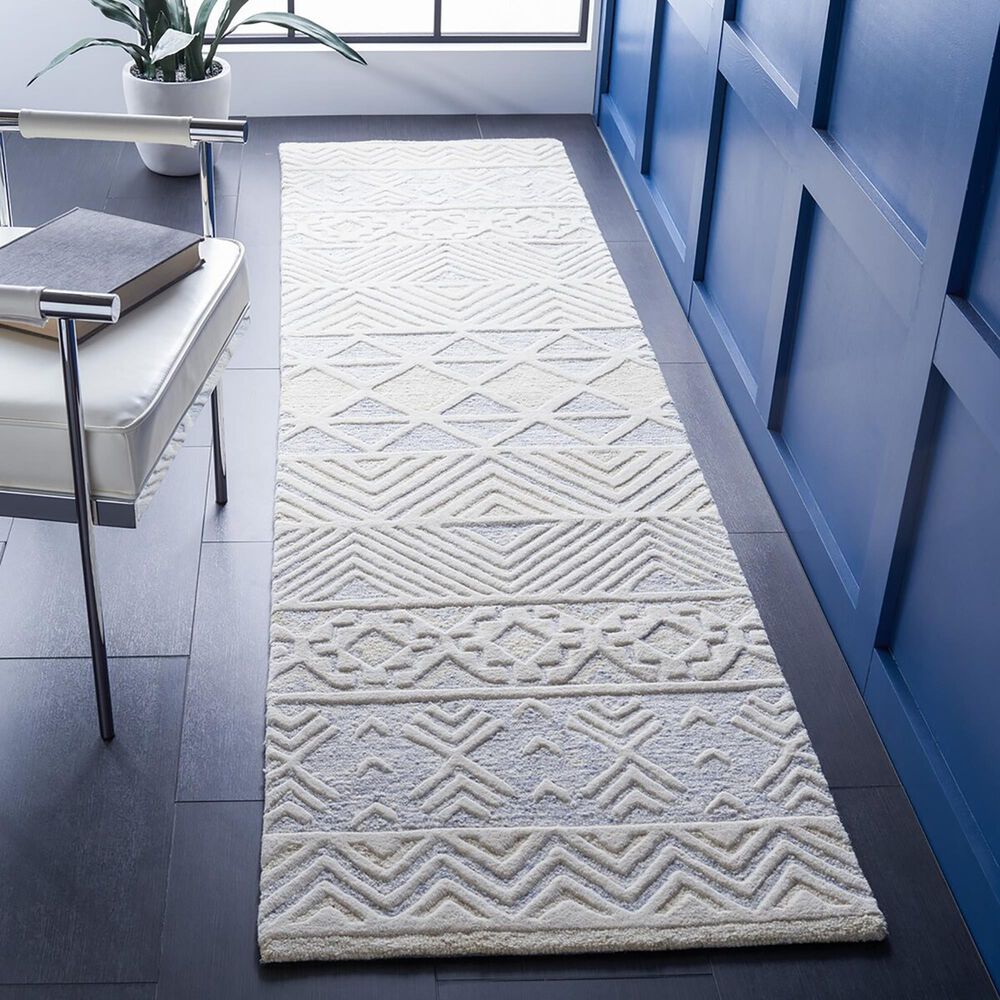 Safavieh Artistry 2&#39;3&quot; x 9&#39; Ivory and Light Grey Runner, , large