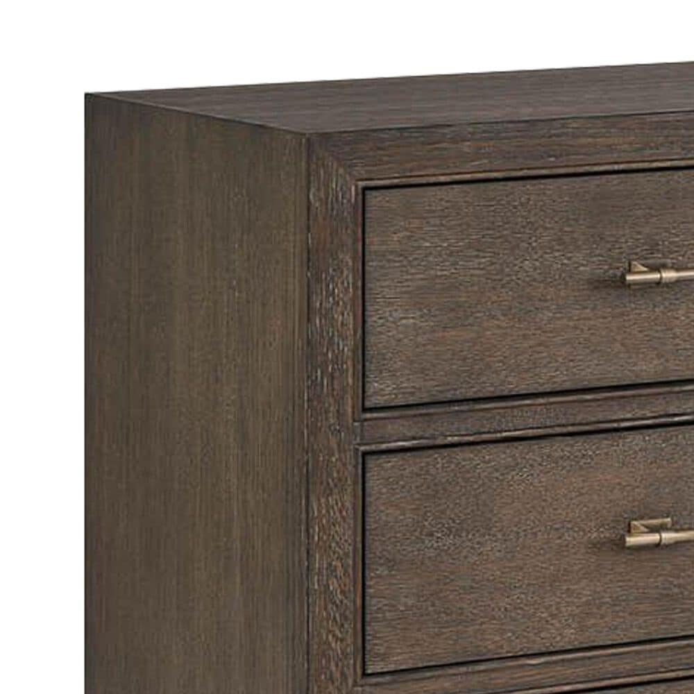 Furniture Worldwide Montclair 4-Piece Queen Panel Bedroom Set in Embossed Cocoa and Smoked Gold, , large