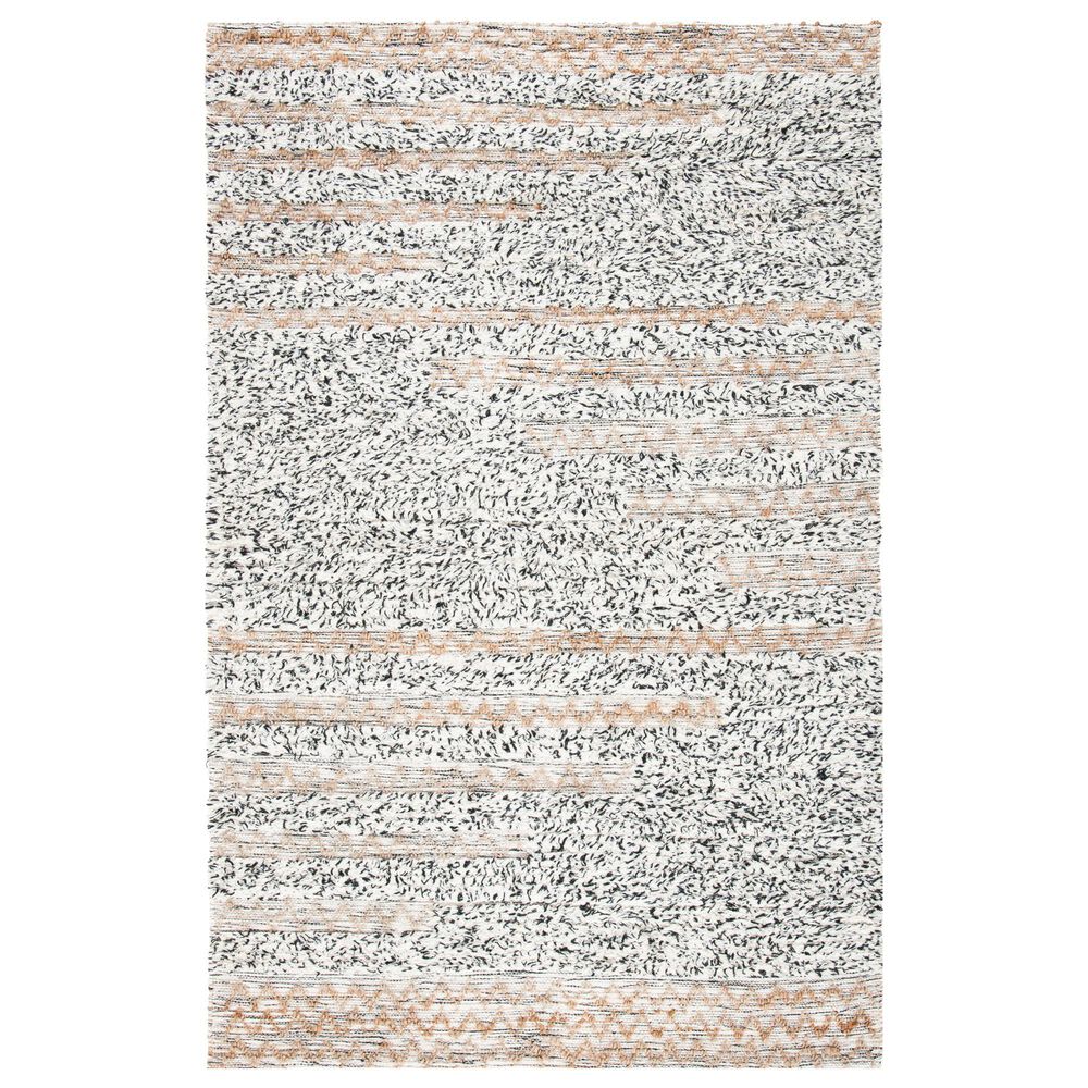 Safavieh Natura NAT720Z 5" x 8" Ivory and Black Area Rug, , large