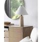 37B Agate Rounded Table Lamp in Natural Travertine, , large