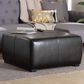 Baxton Studio Square Ottoman Footstool in Black, , large