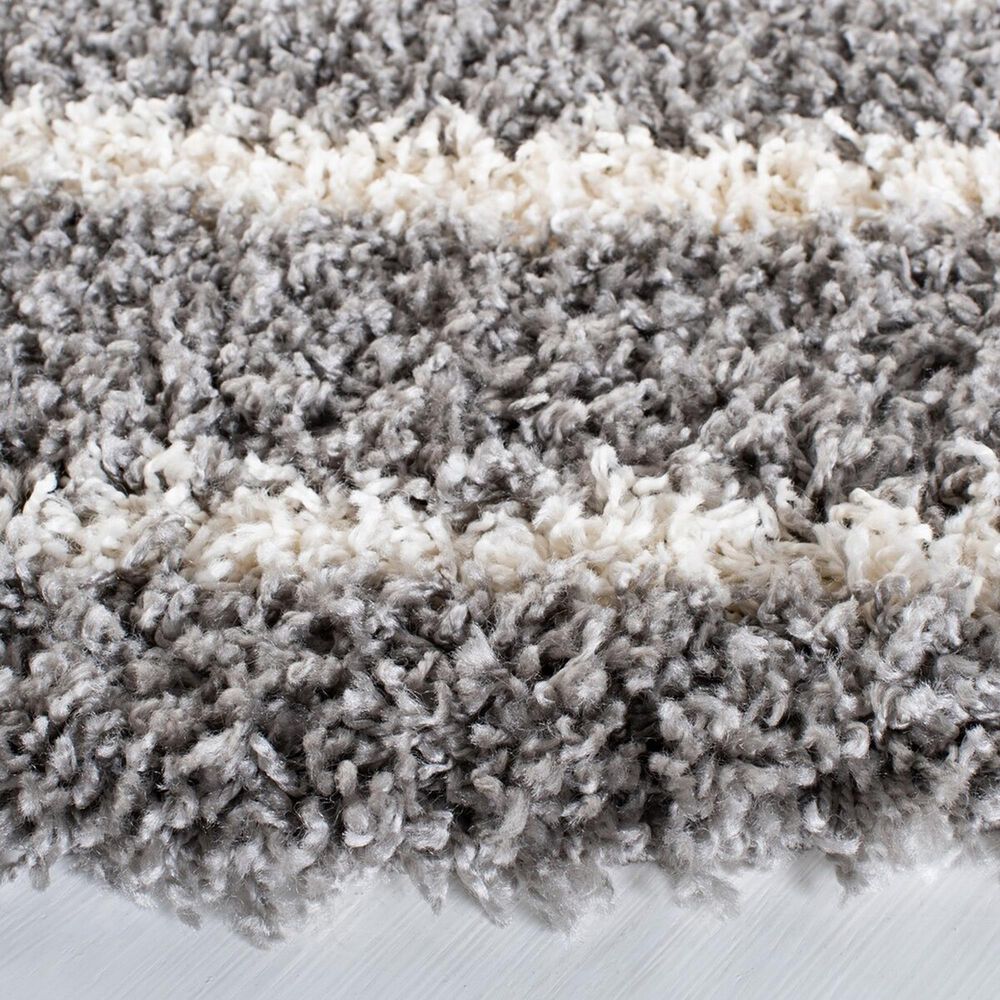 Safavieh Venus Shag VNS603J 6&#39;7&quot; Round Grey and Ivory Area Rug, , large