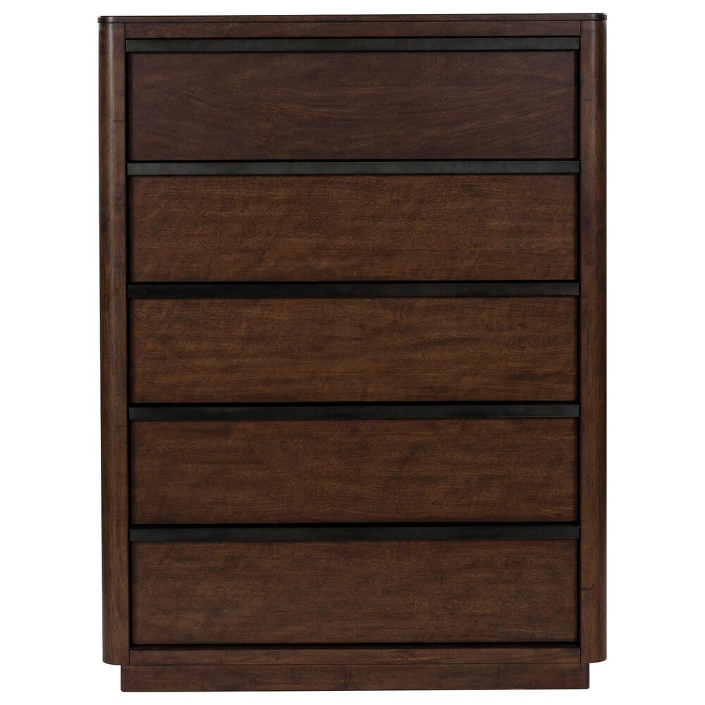 Millenium Dilenno 5 Ball Bearing Smooth Gliding Drawer Chest in Dark Brown, , large