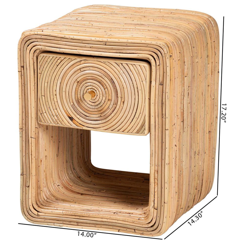 Baxton Studio Rosina 1-Drawer Nightstand in Natural, , large