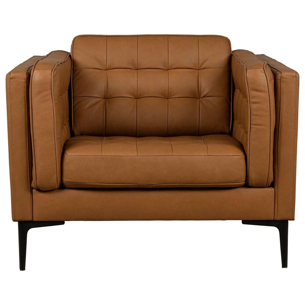 Bordeaux &amp; Co Stationary Leather Sofa and Chair Set in Oslo Antelope, , large