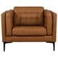 Bordeaux & Co Stationary Leather Sofa and Chair Set in Oslo Antelope, , large