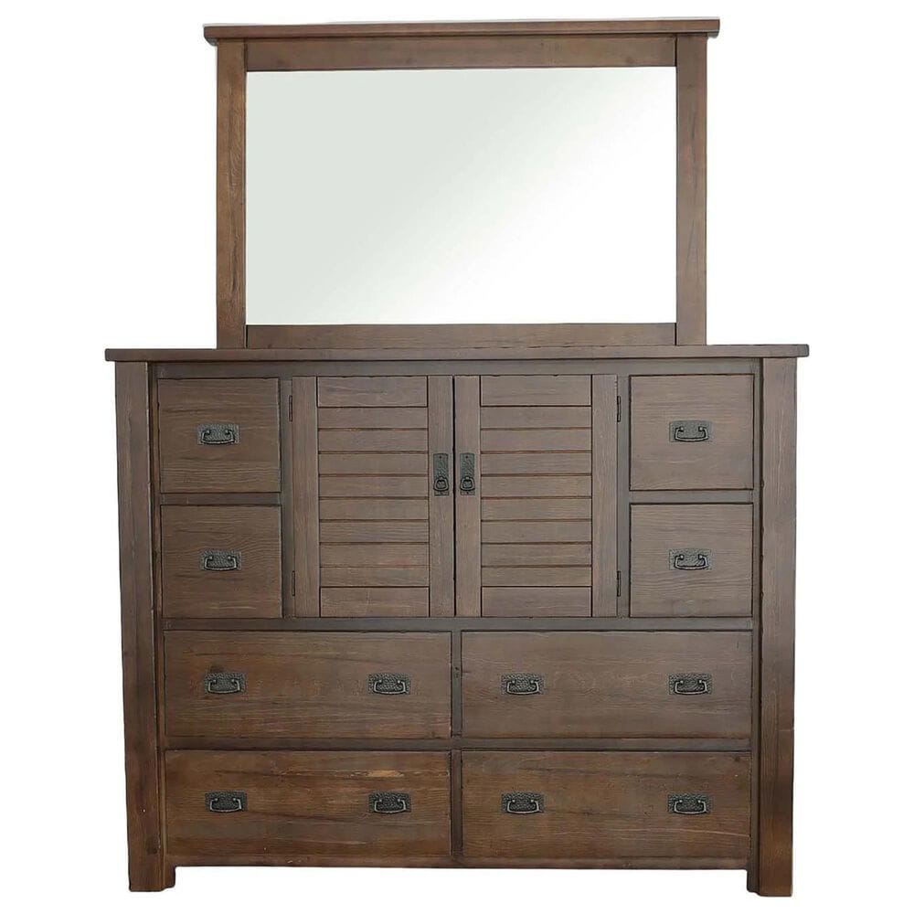 Tiddal Home Trestlewood 3-Piece Queen Poster Bedroom Set in Mesquite Pine, , large