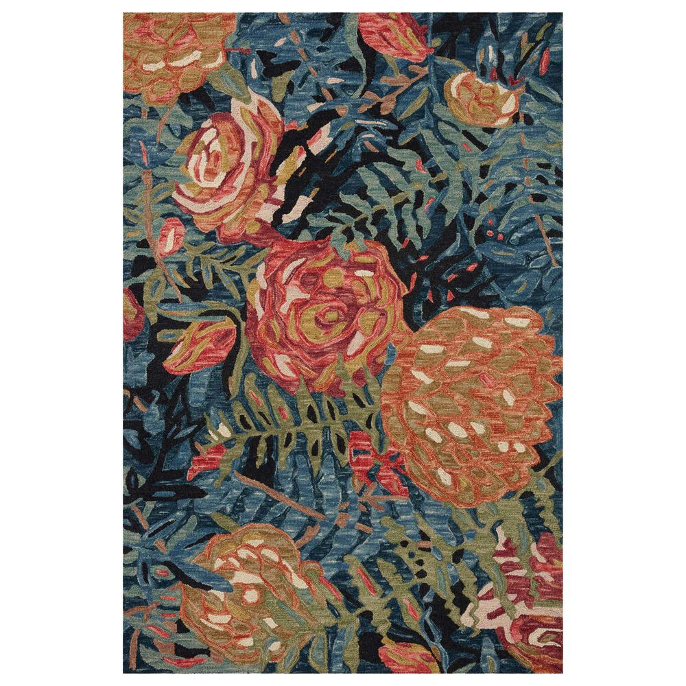 Loloi Belladonna 2"6" x 7"6" Black and Fiesta Runner, , large