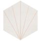 Soho Studio Piaka Beams White 13" x 14" Hexagon Porcelain Tile, , large