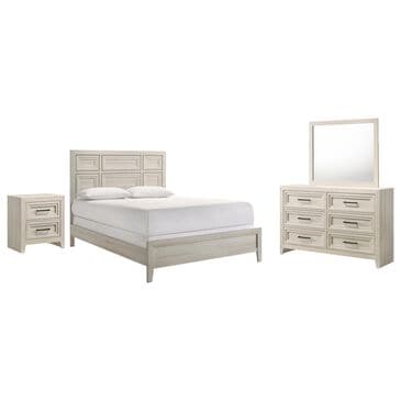 Crown Mark Lorraine 4-Piece King Bedroom Set in White, , large