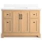 Kohler Charlemont 48" Single Bathroom Vanity in Light Oak with 3 cm White Quartz Top and Rectangular Sink, , large