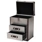 Baxton Studio Calidore 2-Drawer End Table in Silver, , large
