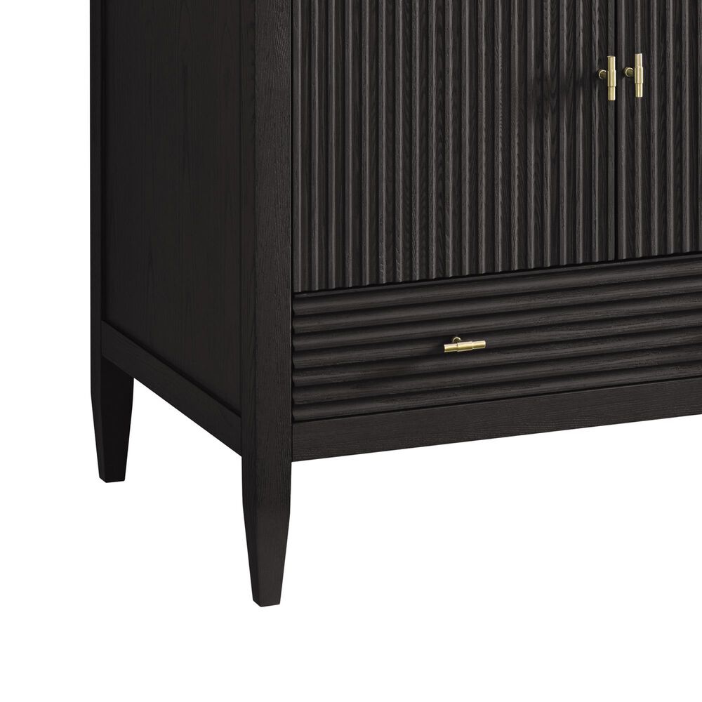 James Martin Vanities Myrrin 36&quot; Vanity in Carbon Oak with 3 cm Carrara White Marble Top, , large